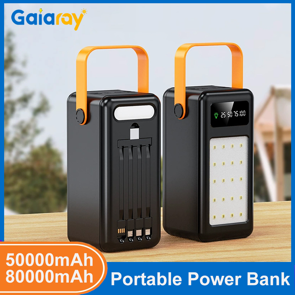 Outdoor Lighting Bollards - 50000mAh 80000mAh Portable Power Bank Fast