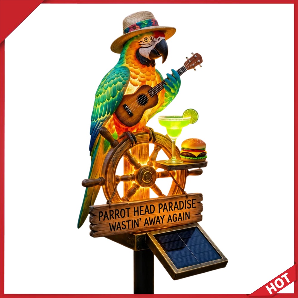 Outdoor Lighting Pathway - Solar-Powered Outdoor Parrot Stake Light Decorative