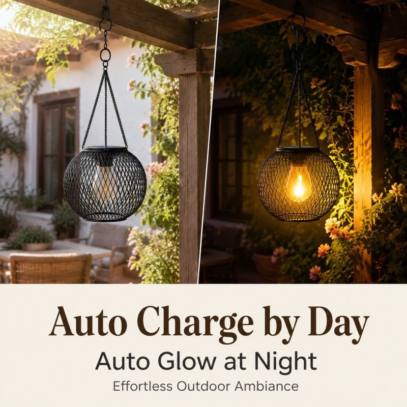 Solar Powered LED Hanging Floo - Outdoor Lighting Ground 评论和价格