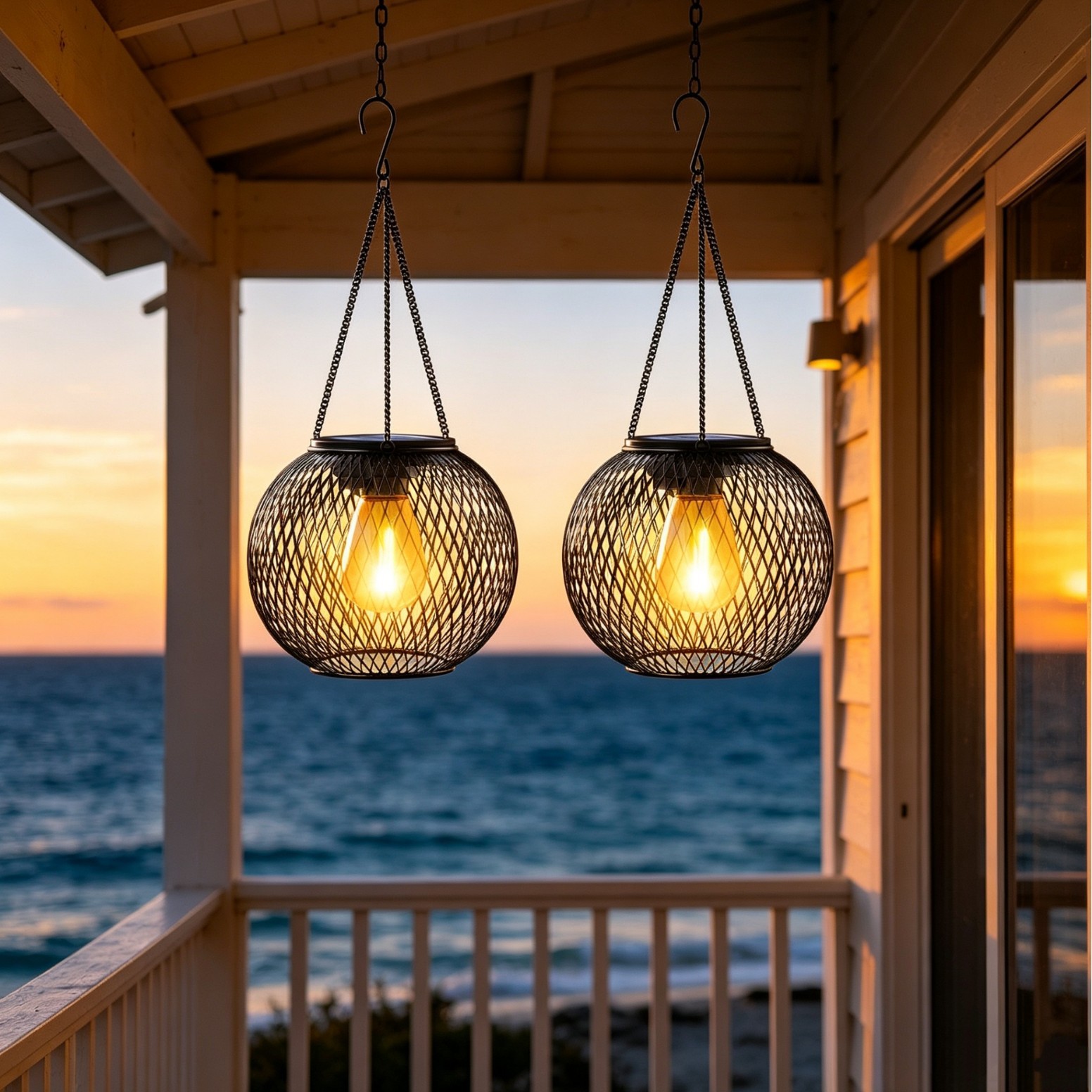 Solar Powered LED Hanging Floo - Outdoor Lighting Ground 评论和价格