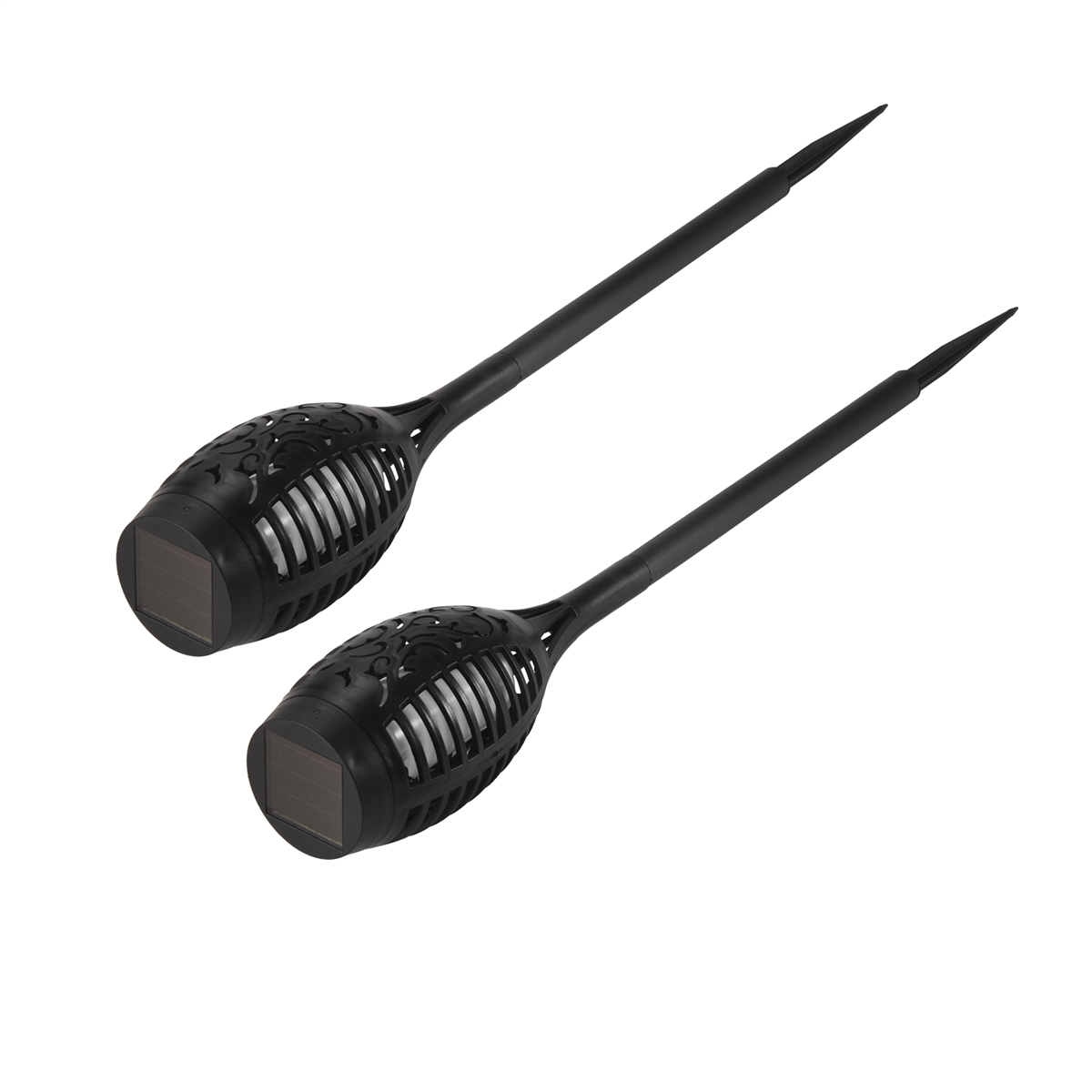 Y17A 2 Pcs LED Solar Flame Lig - Solar Path Light 评论和价格