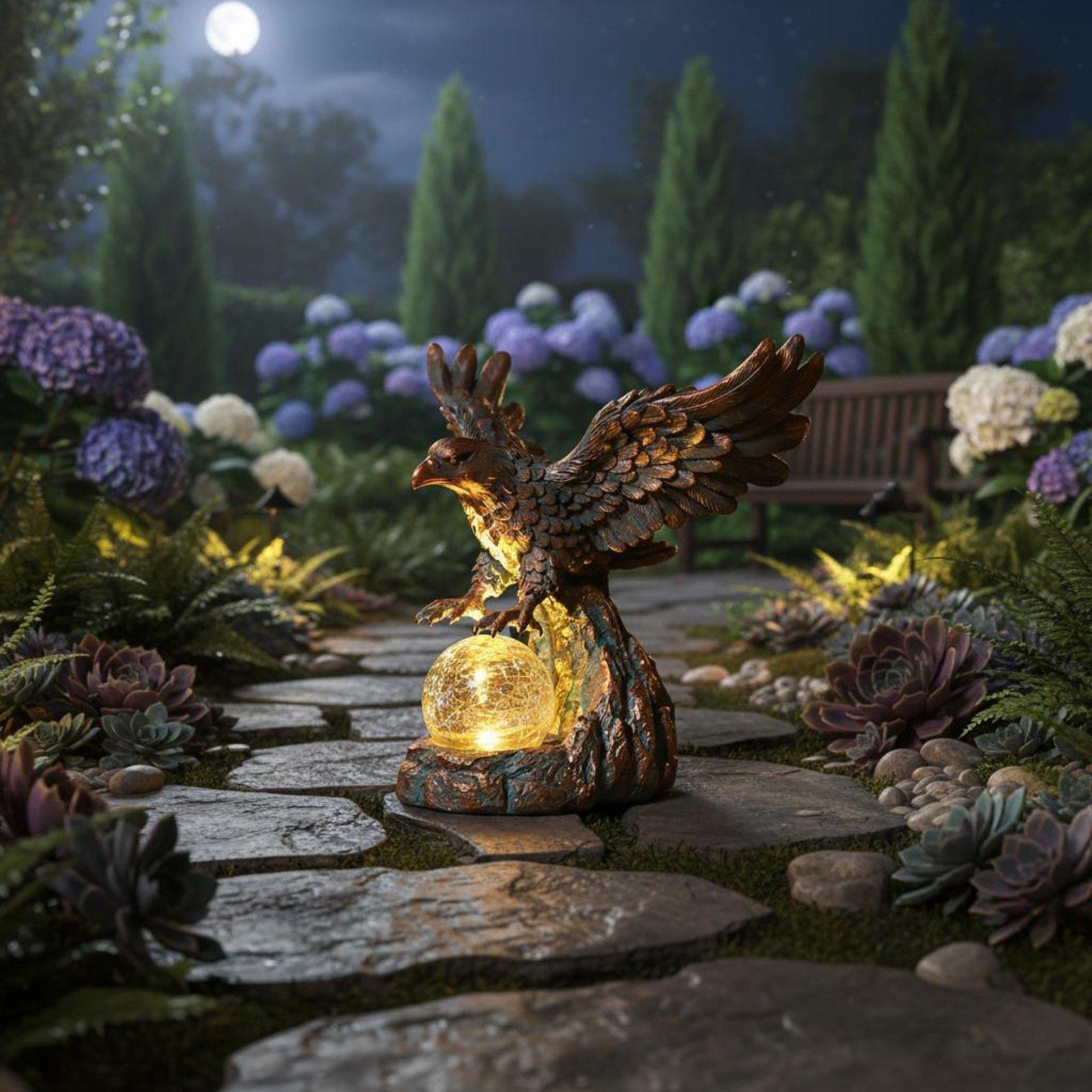 Solar Eagle Statue Light Water - Outdoor Lighting Pathway 评论和价格