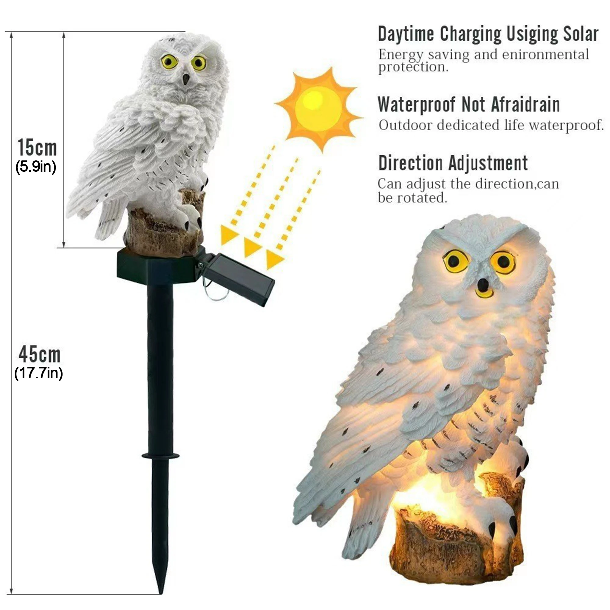 2 Packs Outdoor LED Owl Lawn L - Outdoor Lighting Ground 评论和价格