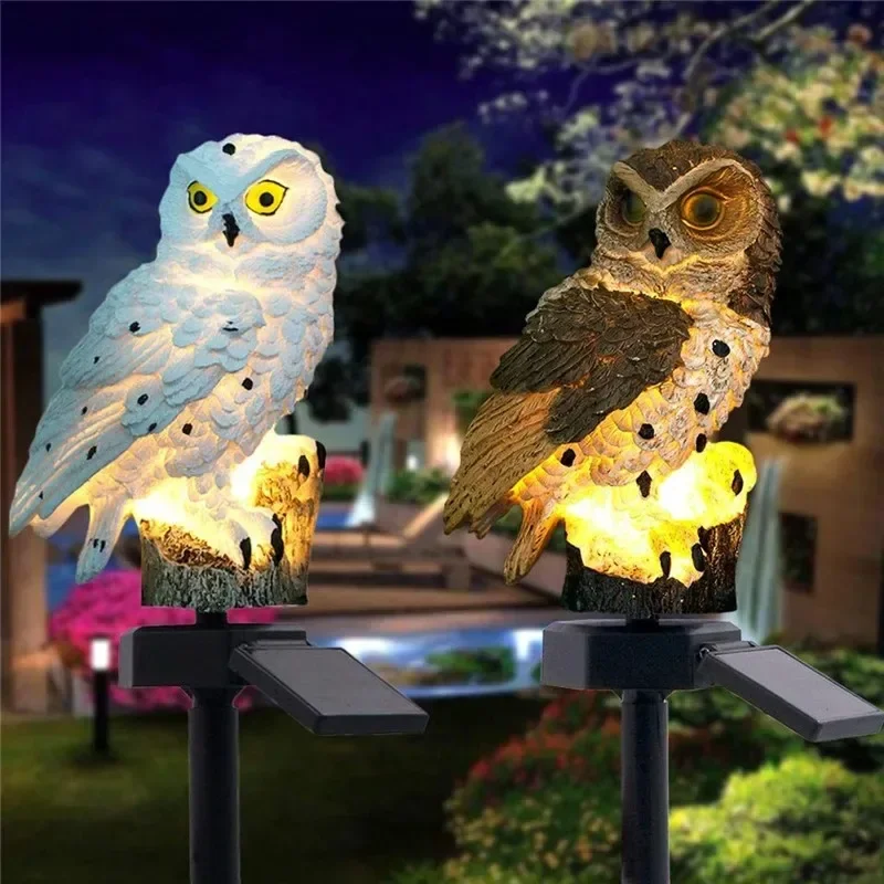 Solar Owl Statue Garden Light  - Outdoor Lighting Ground 评论和价格