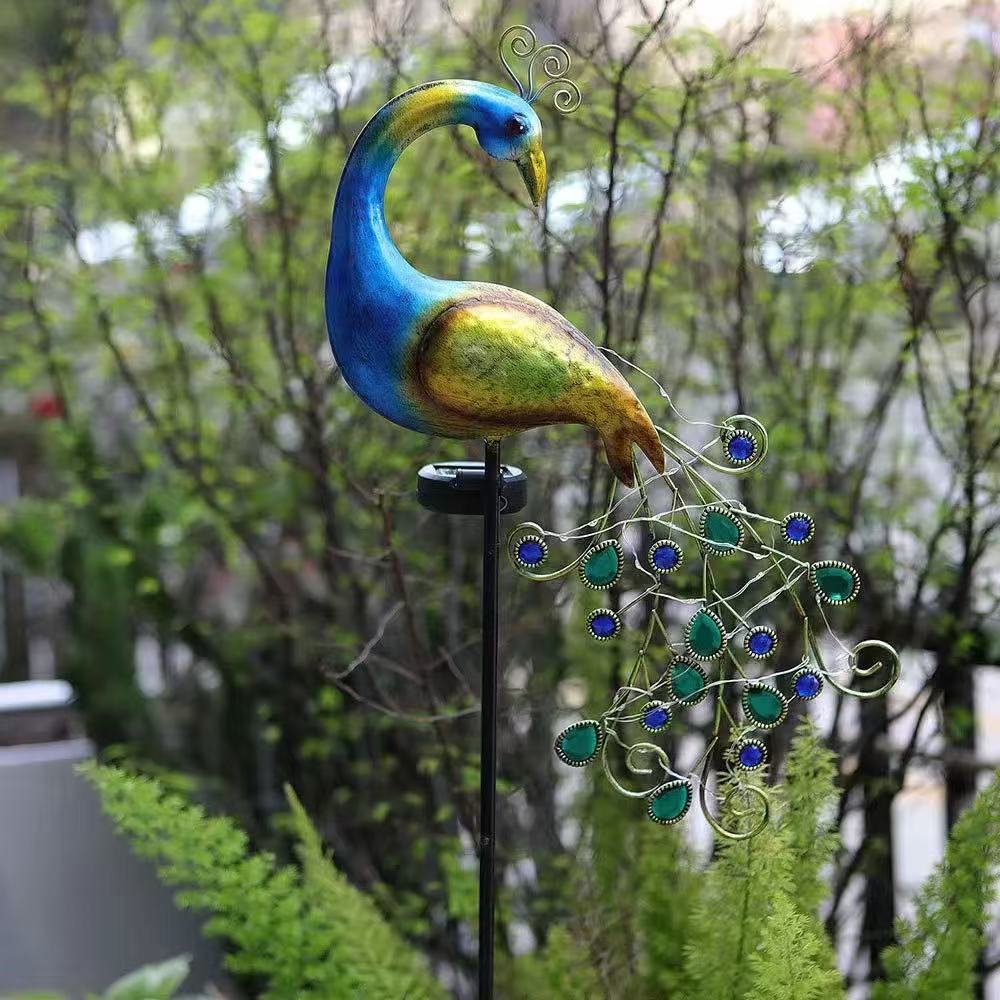 Metal Peacock Solar Stake Ligh - Solar Path Light 评论和价格