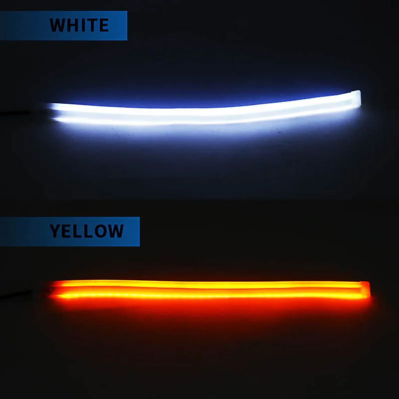 2 PCS DRL Car Flexible LED Day - Waterproof Led Strip 评论和价格