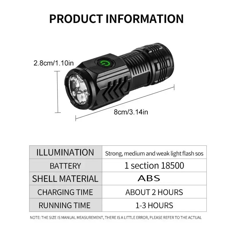 Mini 3LED Flashlight With Pen  - Outdoor Lighting Bollards 评论和价格