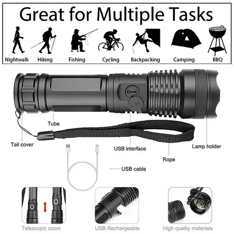 High Power XHP70 Led Flashligh - Outdoor Lighting Bollards 评论和价格
