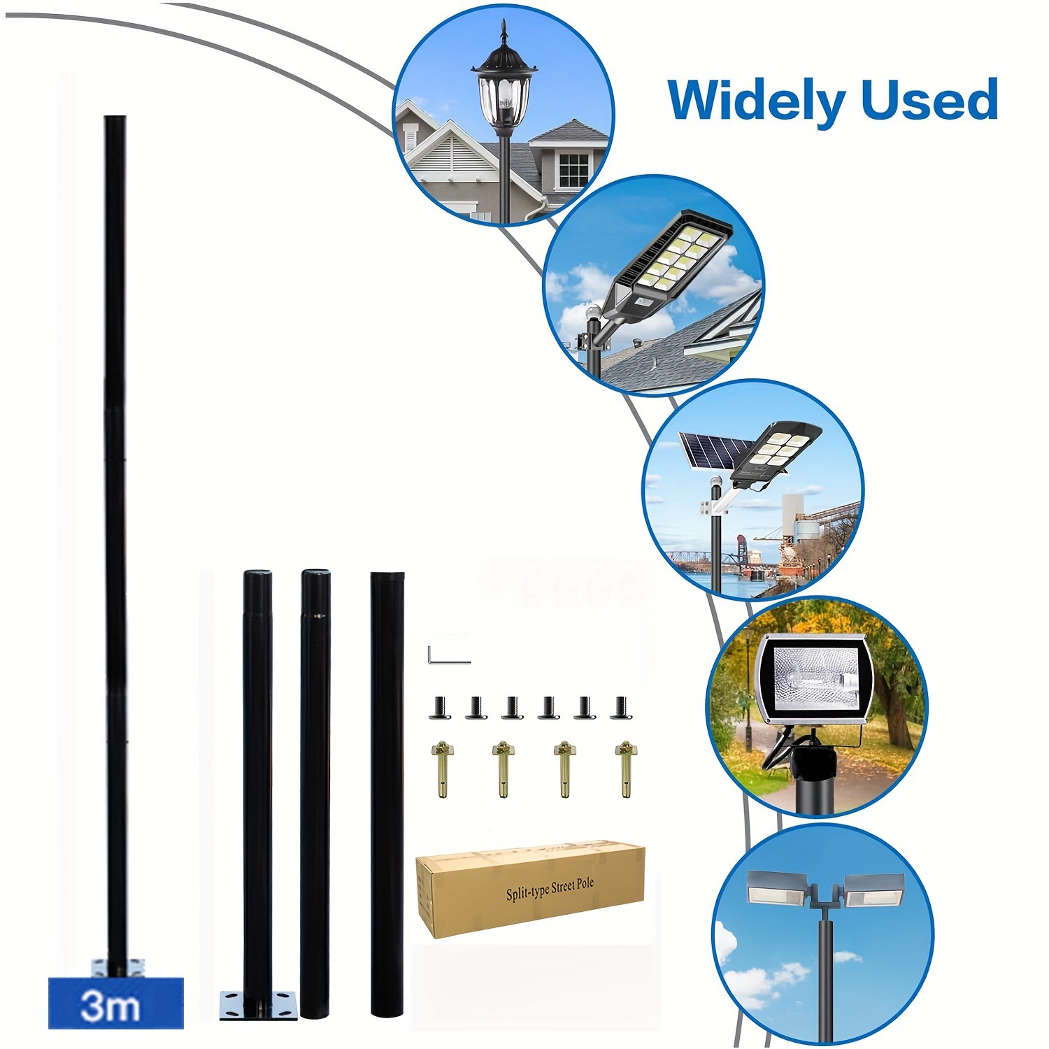 3m Solar Outdoor Split Lamp Po - Outdoor Lighting Ground 评论和价格